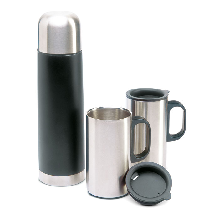 Isoset Insulation flask with 2 mugs