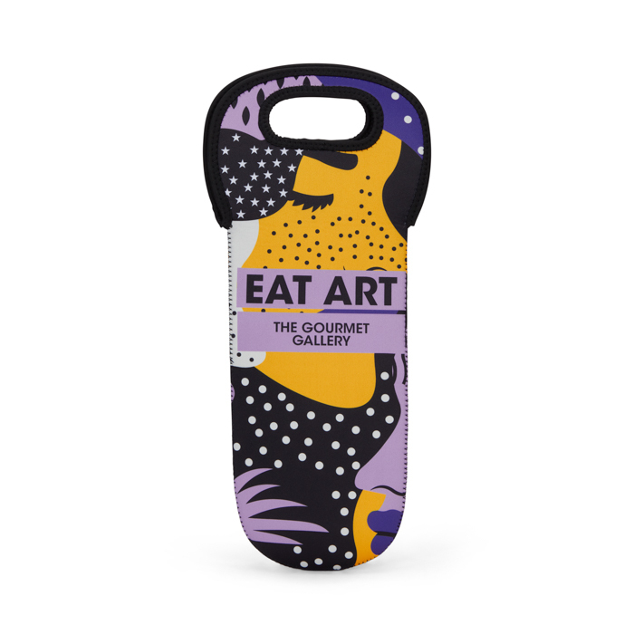 MB2014 Sublimated neoprene wine holder.