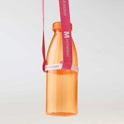 MLBH15 Polyester screen printed Bottle & Cup Holder lanyard.