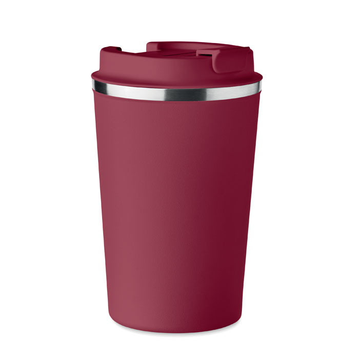 Astoria double-wall travel tumbler in burgundy