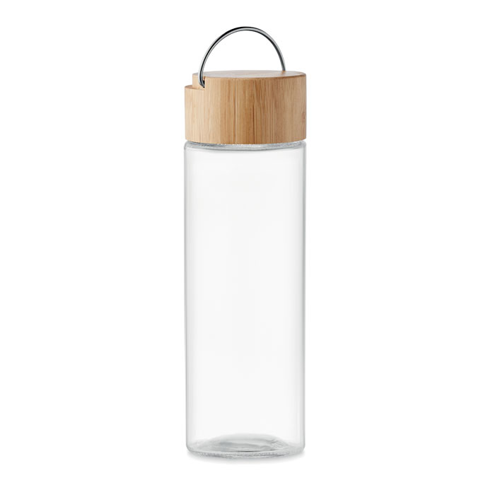 Ameland Glass bottle 500ml, bamboo lid