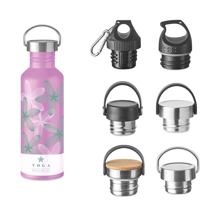 MS9450 500ml pantone matched single wall stainless steel bottles.