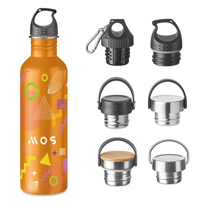 MS9475 750ml pantone matched single wall stainless steel bottles.